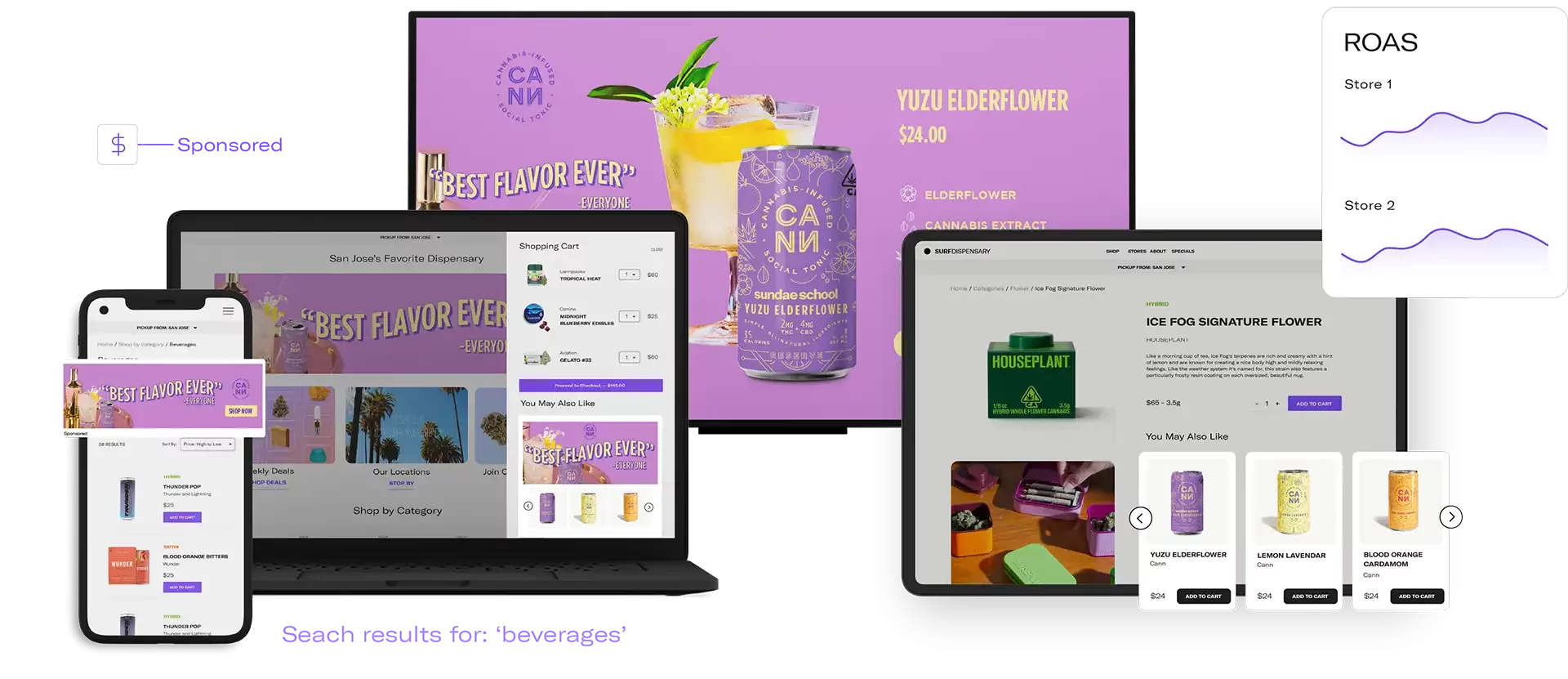 Weed Retail Media Ads Mock-Up