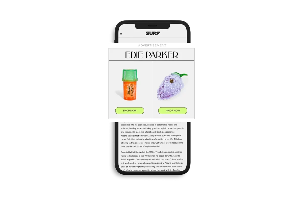 Weed Retail Media Ads Phone Mock-Up